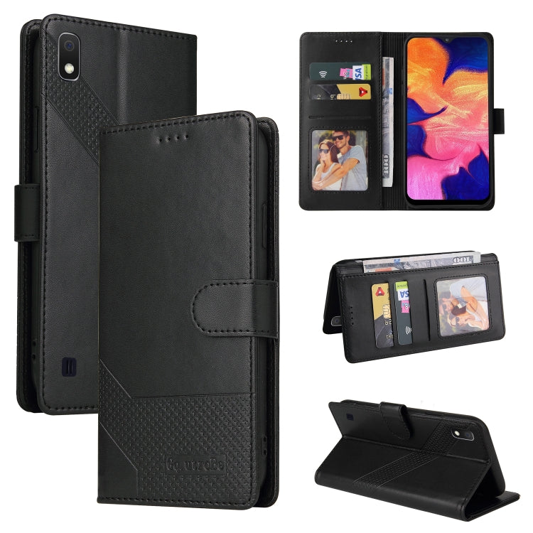 For Samsung Galaxy A10 GQUTROBE Skin Feel Magnetic Leather Phone Case