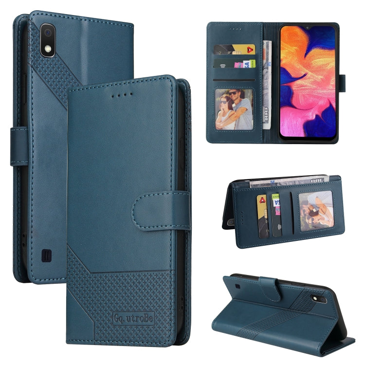 For Samsung Galaxy A10 GQUTROBE Skin Feel Magnetic Leather Phone Case