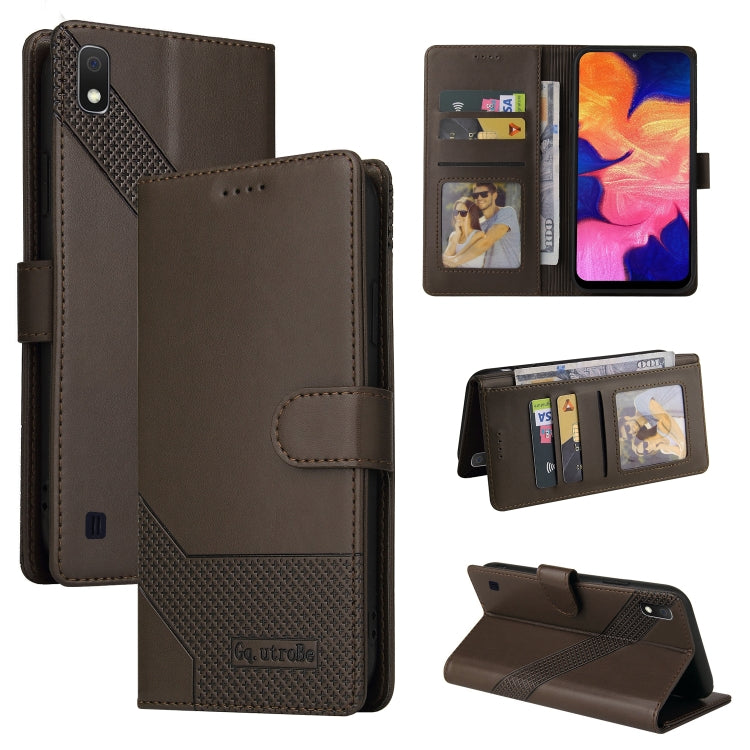 For Samsung Galaxy A10 GQUTROBE Skin Feel Magnetic Leather Phone Case