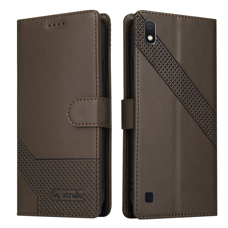 For Samsung Galaxy A10 GQUTROBE Skin Feel Magnetic Leather Phone Case