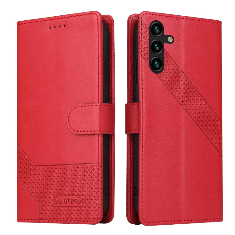 For Samsung Galaxy A13 GQUTROBE Skin Feel Magnetic Leather Phone Case