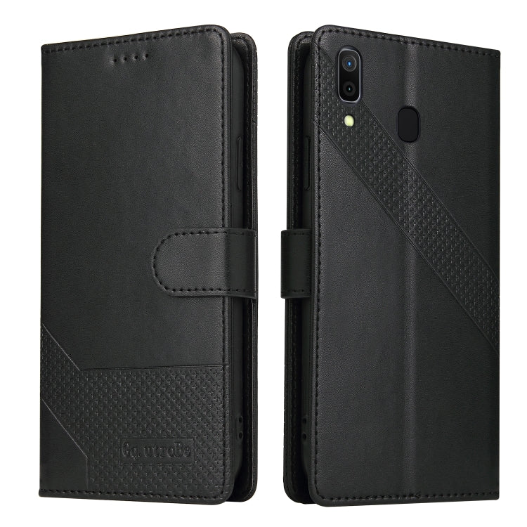 For Samsung Galaxy A20 / A30 GQUTROBE Skin Feel Magnetic Leather Phone Case