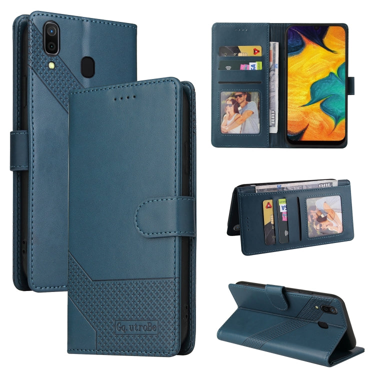 For Samsung Galaxy A20 / A30 GQUTROBE Skin Feel Magnetic Leather Phone Case
