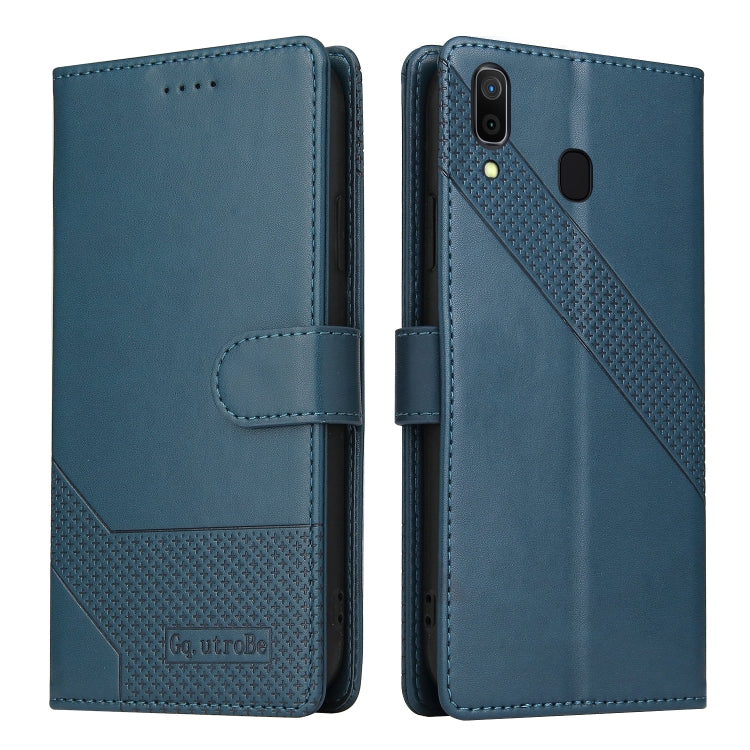 For Samsung Galaxy A20 / A30 GQUTROBE Skin Feel Magnetic Leather Phone Case