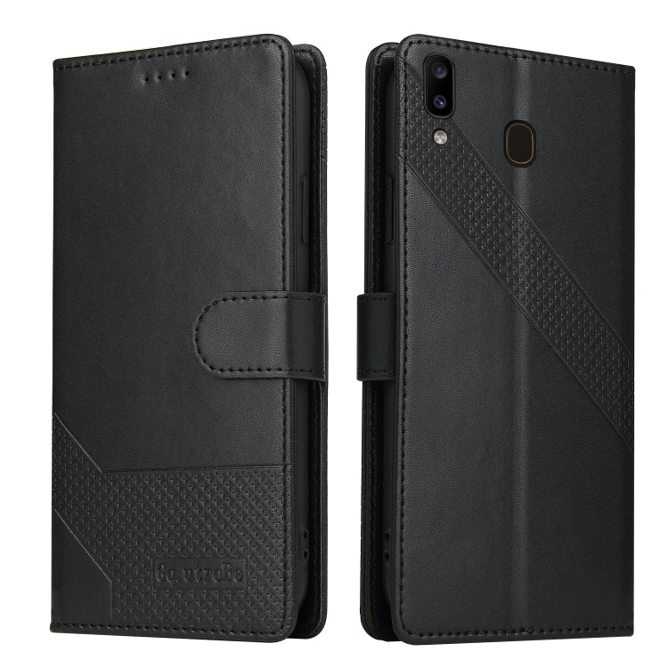 For Samsung Galaxy A20e GQUTROBE Skin Feel Magnetic Leather Phone Case