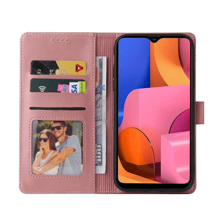 For Samsung Galaxy A20s GQUTROBE Skin Feel Magnetic Leather Phone Case