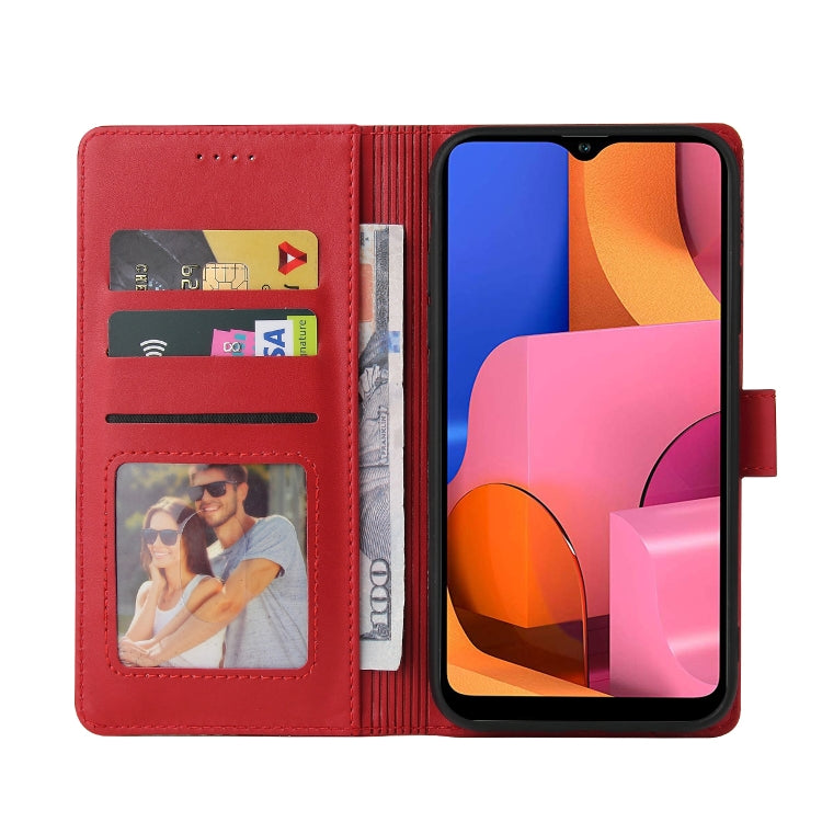 For Samsung Galaxy A20s GQUTROBE Skin Feel Magnetic Leather Phone Case