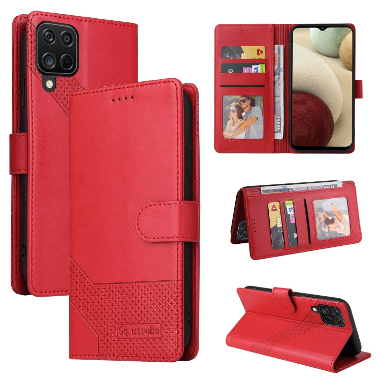 For Samsung Galaxy A22 4G GQUTROBE Skin Feel Magnetic Leather Phone Case