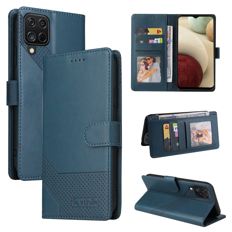 For Samsung Galaxy A22 4G GQUTROBE Skin Feel Magnetic Leather Phone Case