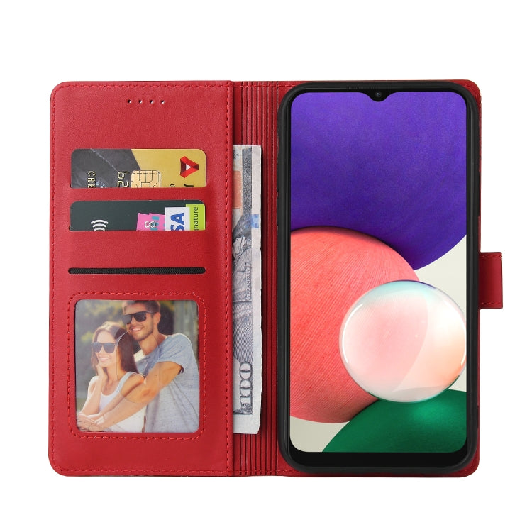 For Samsung Galaxy A22 5G GQUTROBE Skin Feel Magnetic Leather Phone Case