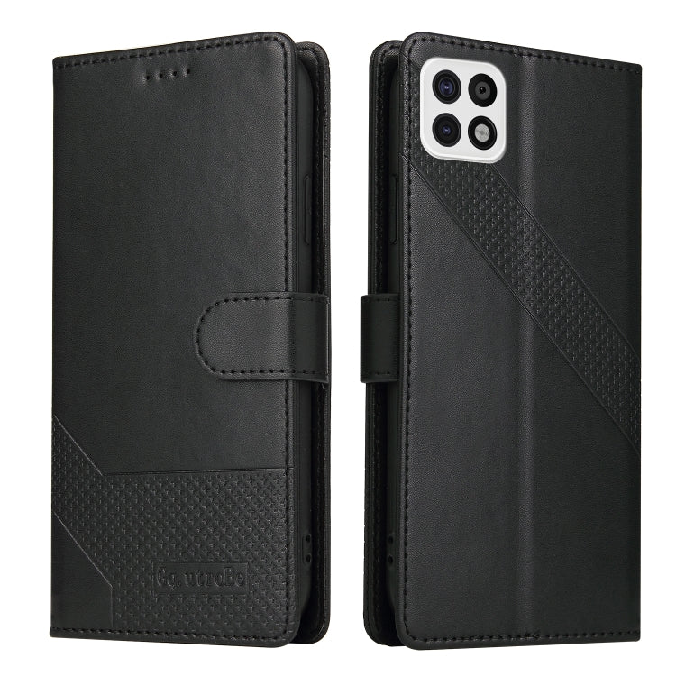For Samsung Galaxy A22 5G GQUTROBE Skin Feel Magnetic Leather Phone Case