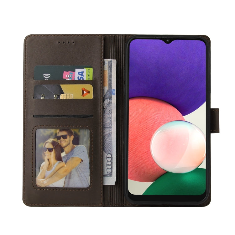 For Samsung Galaxy A22 5G GQUTROBE Skin Feel Magnetic Leather Phone Case