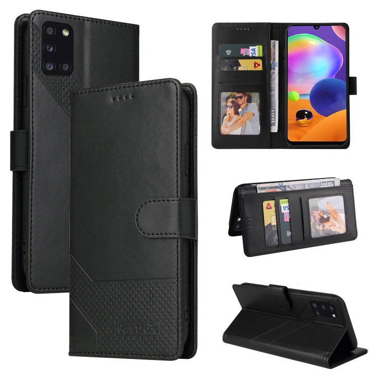 For Samsung Galaxy A31 GQUTROBE Skin Feel Magnetic Leather Phone Case
