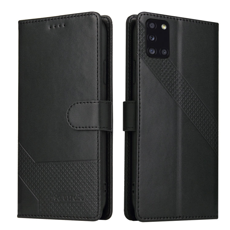 For Samsung Galaxy A31 GQUTROBE Skin Feel Magnetic Leather Phone Case