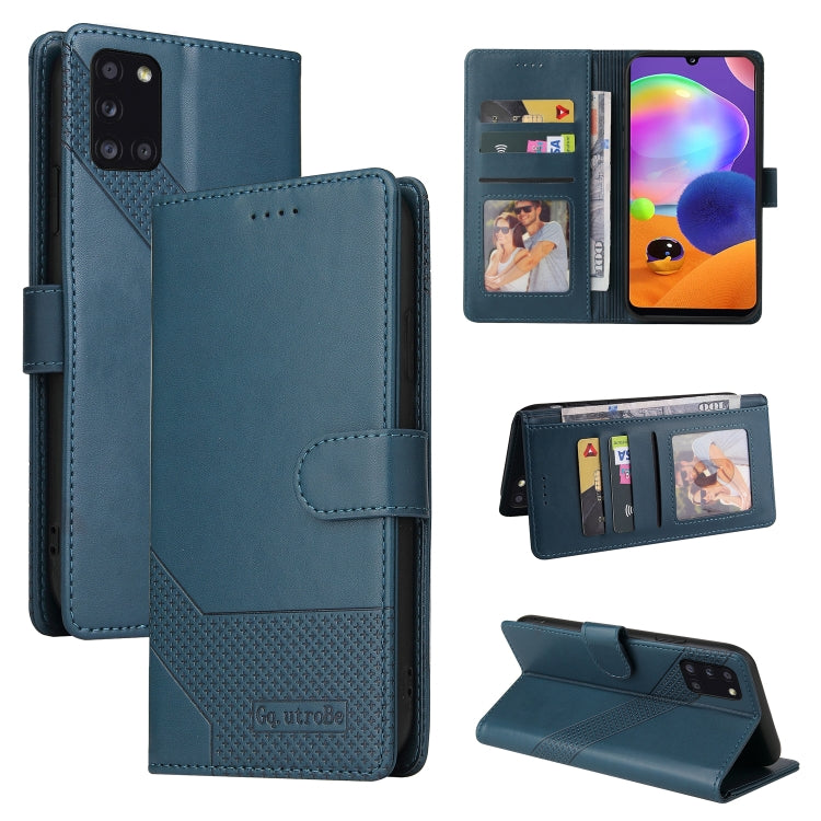 For Samsung Galaxy A31 GQUTROBE Skin Feel Magnetic Leather Phone Case