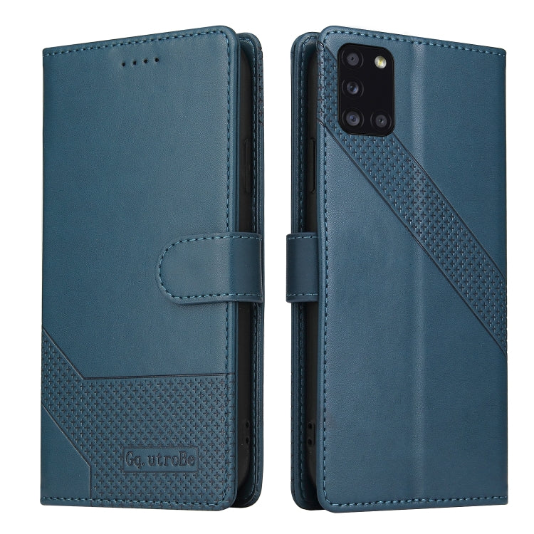 For Samsung Galaxy A31 GQUTROBE Skin Feel Magnetic Leather Phone Case