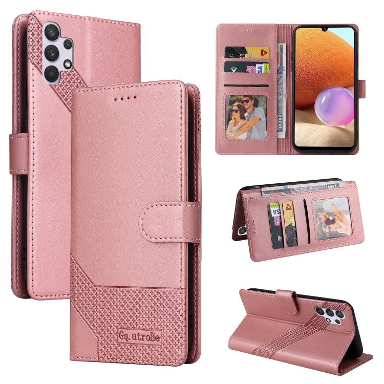 For Samsung Galaxy A32 4G GQUTROBE Skin Feel Magnetic Leather Phone Case