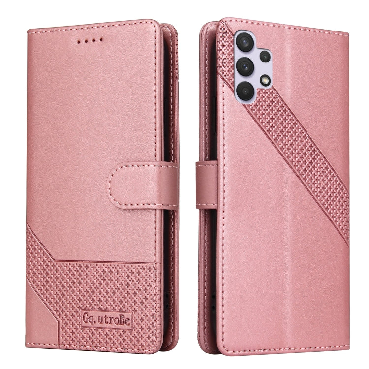 For Samsung Galaxy A32 4G GQUTROBE Skin Feel Magnetic Leather Phone Case