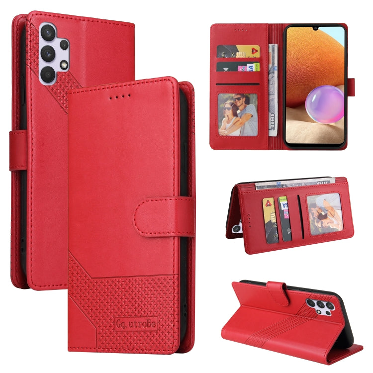 For Samsung Galaxy A32 4G GQUTROBE Skin Feel Magnetic Leather Phone Case