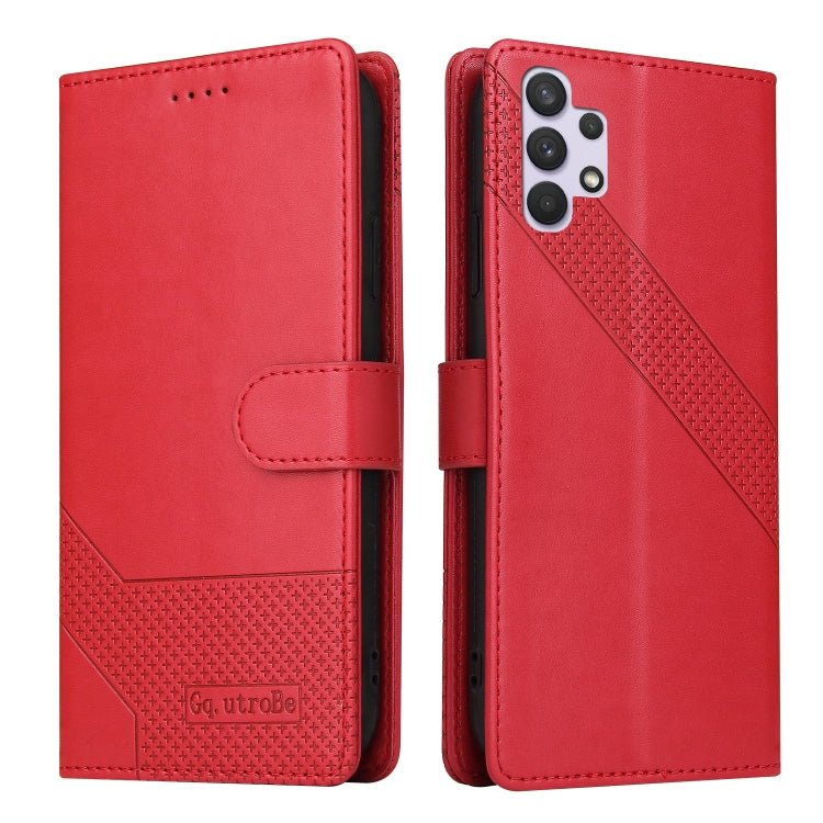 For Samsung Galaxy A32 4G GQUTROBE Skin Feel Magnetic Leather Phone Case