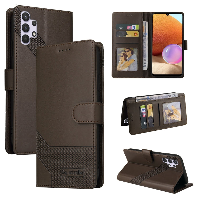For Samsung Galaxy A32 4G GQUTROBE Skin Feel Magnetic Leather Phone Case