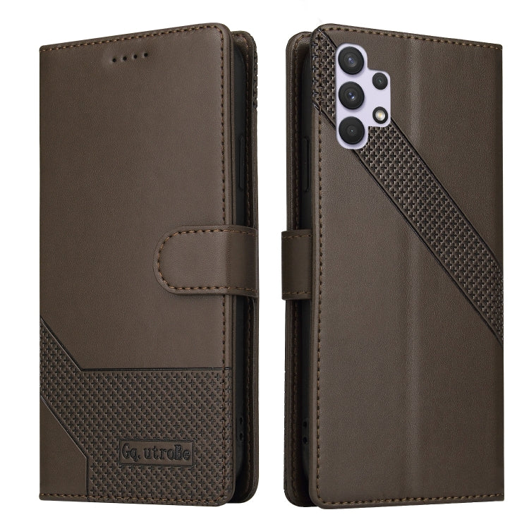 For Samsung Galaxy A32 4G GQUTROBE Skin Feel Magnetic Leather Phone Case