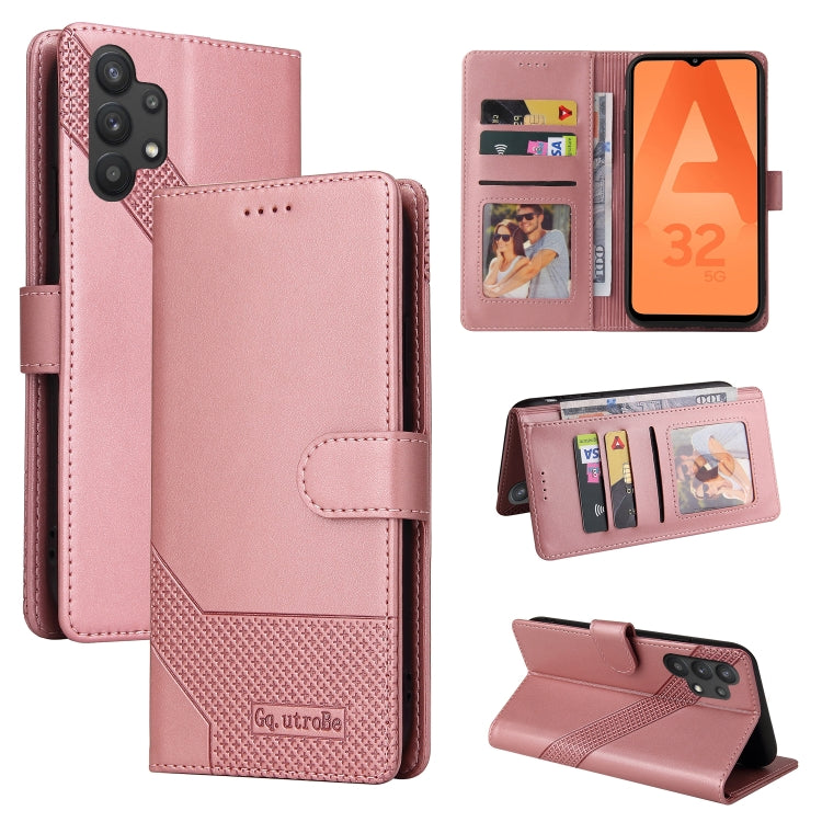For Samsung Galaxy A32 5G GQUTROBE Skin Feel Magnetic Leather Phone Case