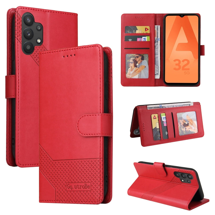 For Samsung Galaxy A32 5G GQUTROBE Skin Feel Magnetic Leather Phone Case