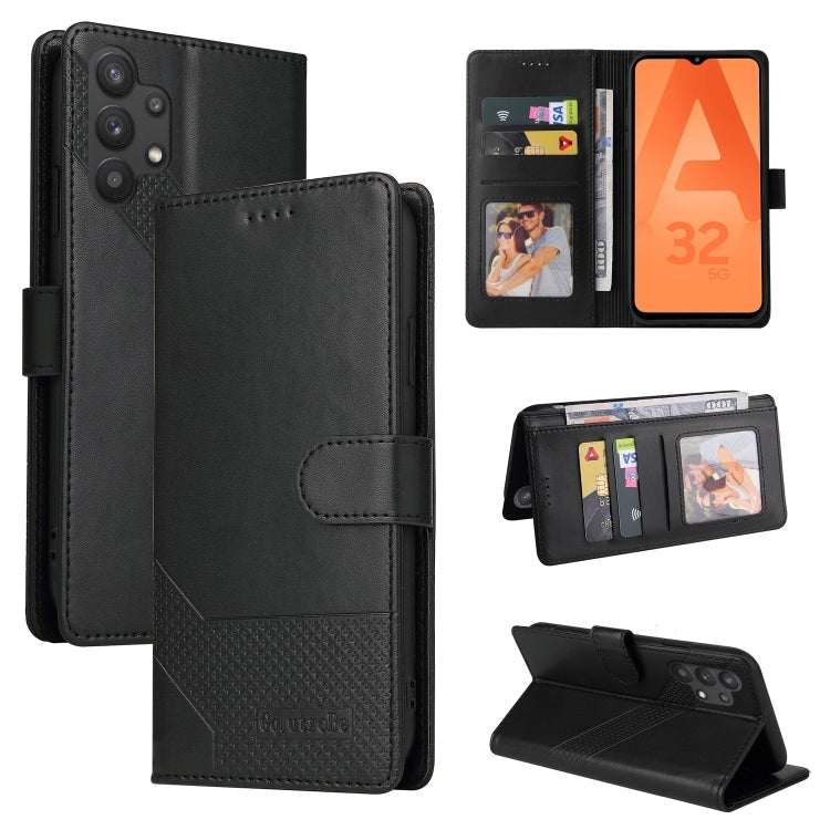 For Samsung Galaxy A32 5G GQUTROBE Skin Feel Magnetic Leather Phone Case