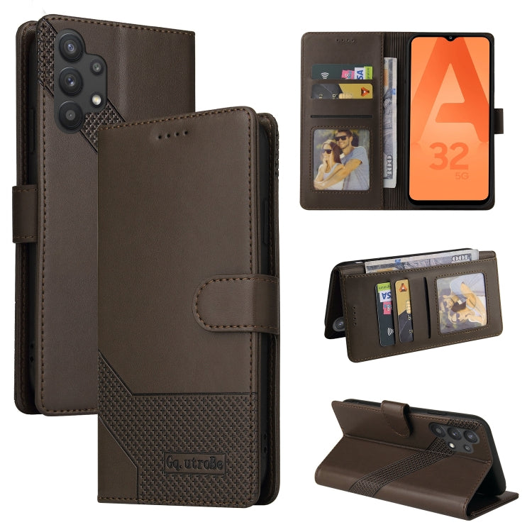 For Samsung Galaxy A32 5G GQUTROBE Skin Feel Magnetic Leather Phone Case