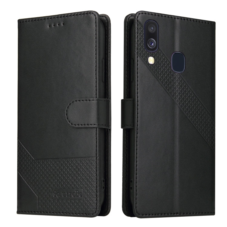 For Samsung Galaxy A40 GQUTROBE Skin Feel Magnetic Leather Phone Case