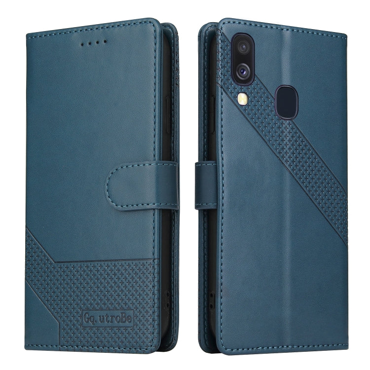 For Samsung Galaxy A40 GQUTROBE Skin Feel Magnetic Leather Phone Case