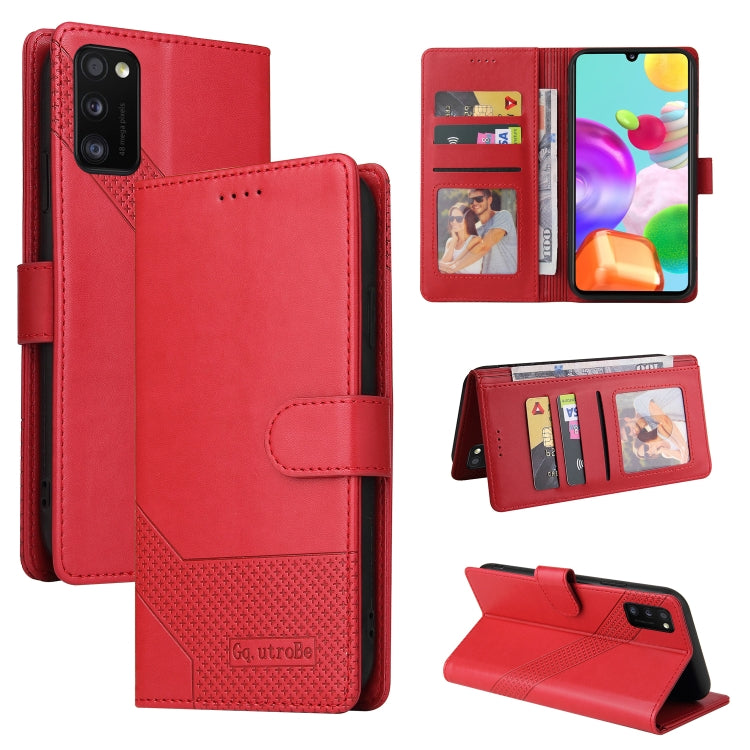 For Samsung Galaxy A41 GQUTROBE Skin Feel Magnetic Leather Phone Case