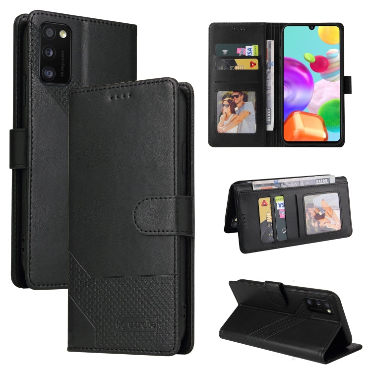For Samsung Galaxy A41 GQUTROBE Skin Feel Magnetic Leather Phone Case
