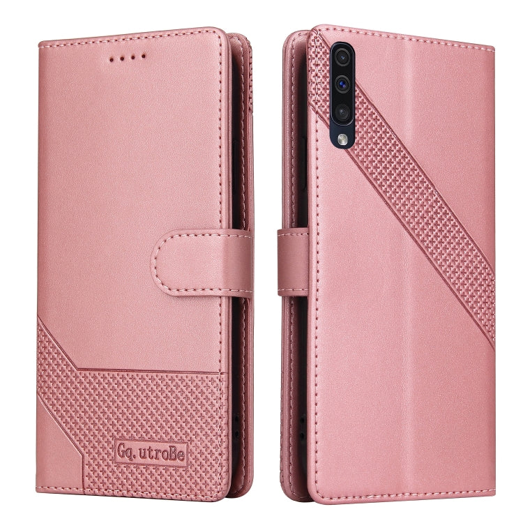 For Samsung Galaxy A50 GQUTROBE Skin Feel Magnetic Leather Phone Case