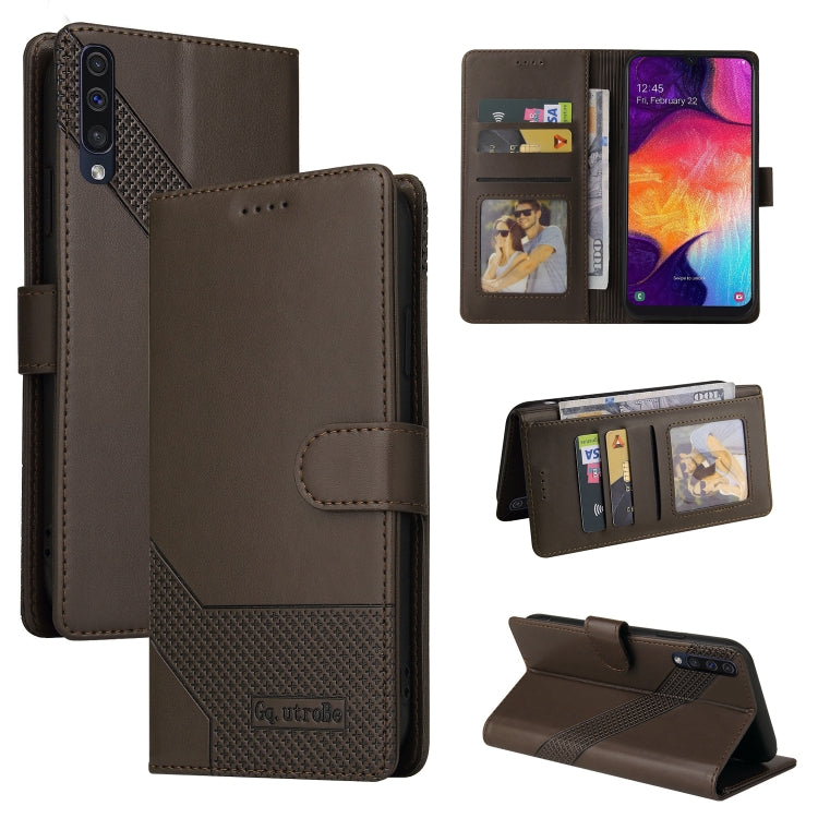 For Samsung Galaxy A50 GQUTROBE Skin Feel Magnetic Leather Phone Case