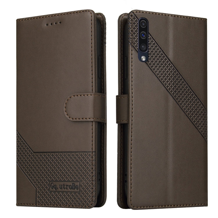 For Samsung Galaxy A50 GQUTROBE Skin Feel Magnetic Leather Phone Case