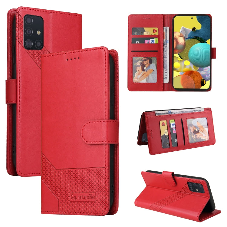 For Samsung Galaxy A51 4G GQUTROBE Skin Feel Magnetic Leather Phone Case