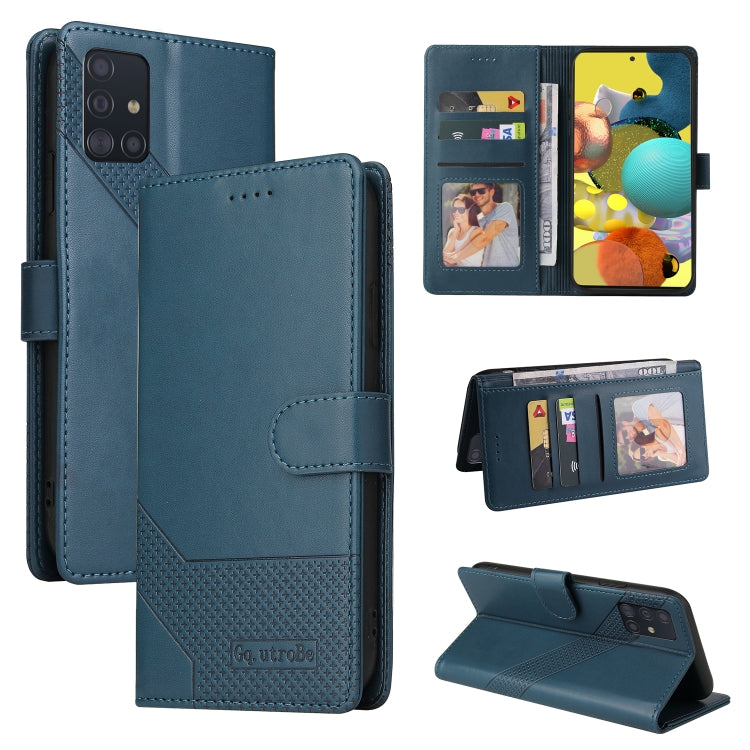 For Samsung Galaxy A51 4G GQUTROBE Skin Feel Magnetic Leather Phone Case