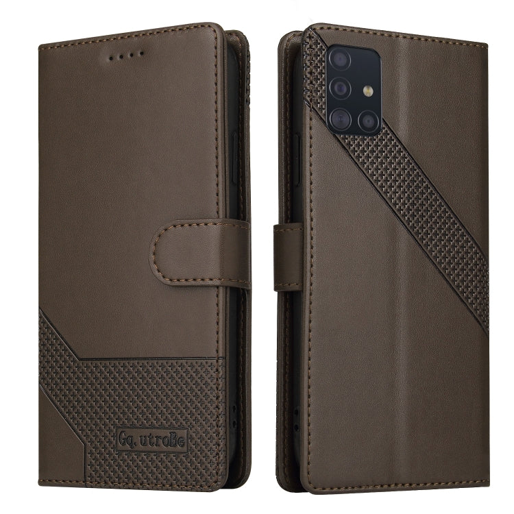 For Samsung Galaxy A51 4G GQUTROBE Skin Feel Magnetic Leather Phone Case