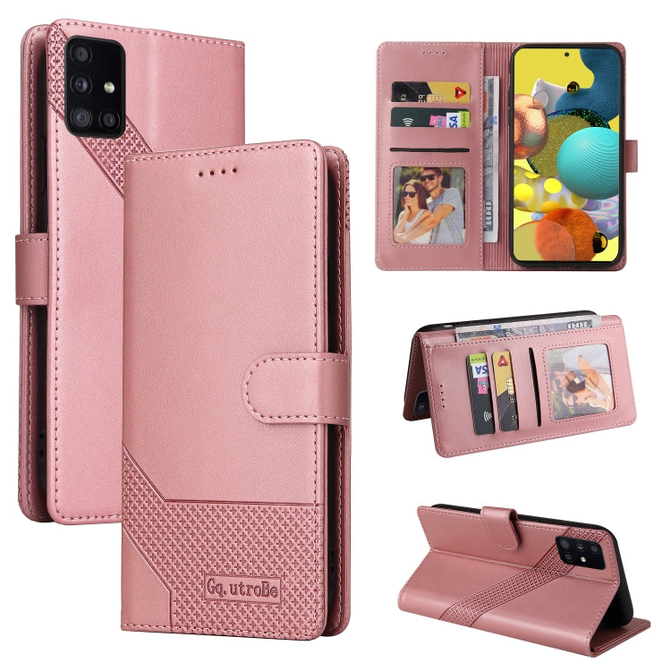 For Samsung Galaxy A51 5G GQUTROBE Skin Feel Magnetic Leather Phone Case