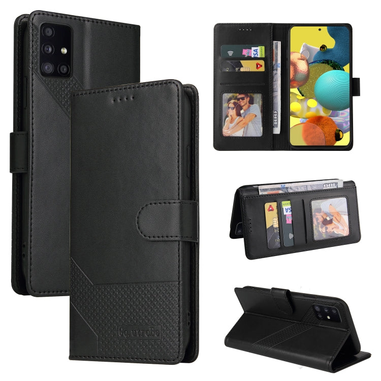 For Samsung Galaxy A51 5G GQUTROBE Skin Feel Magnetic Leather Phone Case