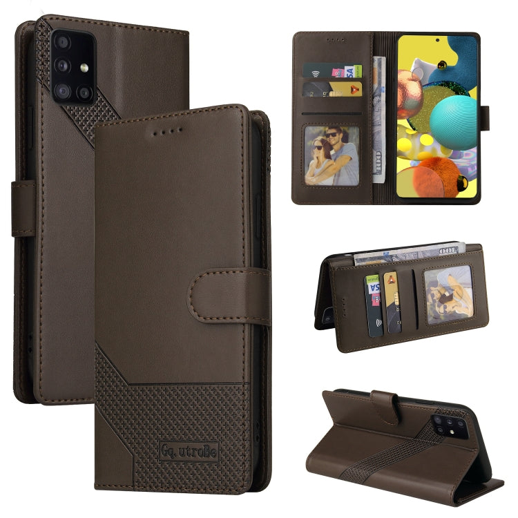 For Samsung Galaxy A51 5G GQUTROBE Skin Feel Magnetic Leather Phone Case