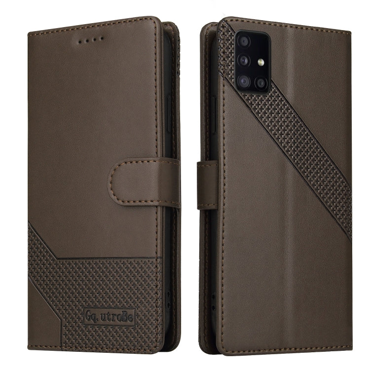 For Samsung Galaxy A51 5G GQUTROBE Skin Feel Magnetic Leather Phone Case