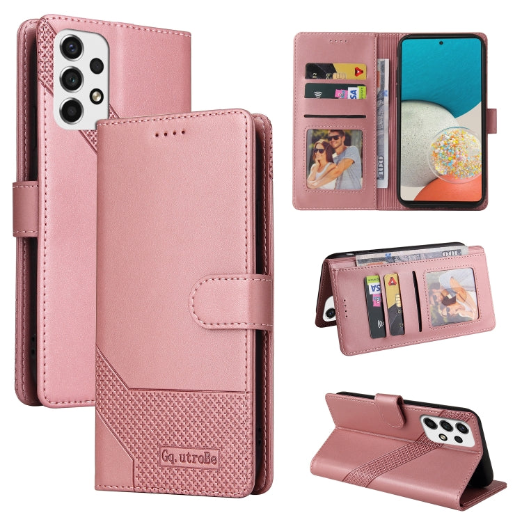 For Samsung Galaxy A53 5G GQUTROBE Skin Feel Magnetic Leather Phone Case