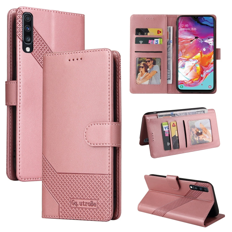 For Samsung Galaxy A70 GQUTROBE Skin Feel Magnetic Leather Phone Case