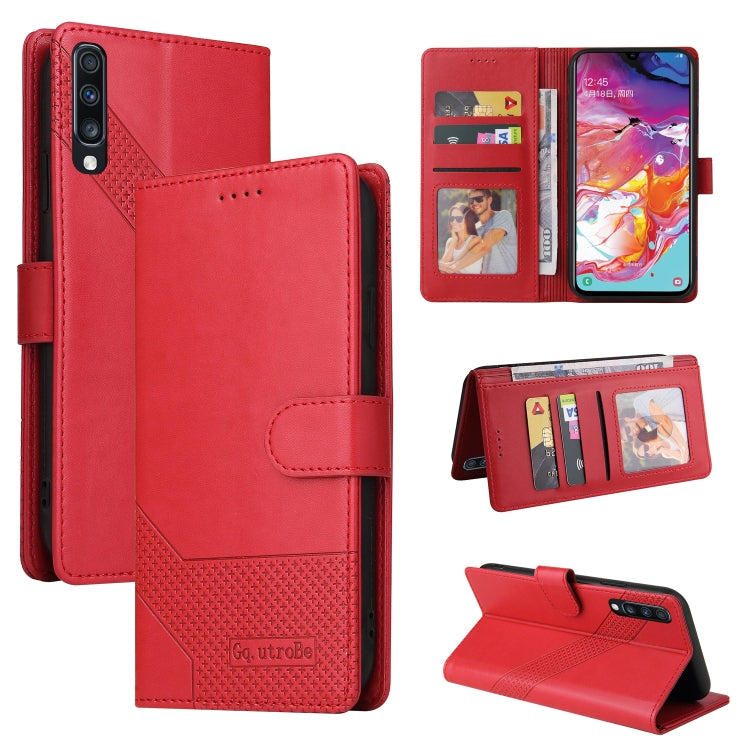 For Samsung Galaxy A70 GQUTROBE Skin Feel Magnetic Leather Phone Case