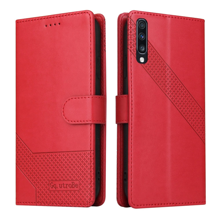 For Samsung Galaxy A70 GQUTROBE Skin Feel Magnetic Leather Phone Case