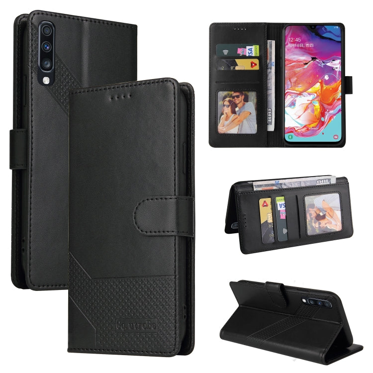 For Samsung Galaxy A70 GQUTROBE Skin Feel Magnetic Leather Phone Case