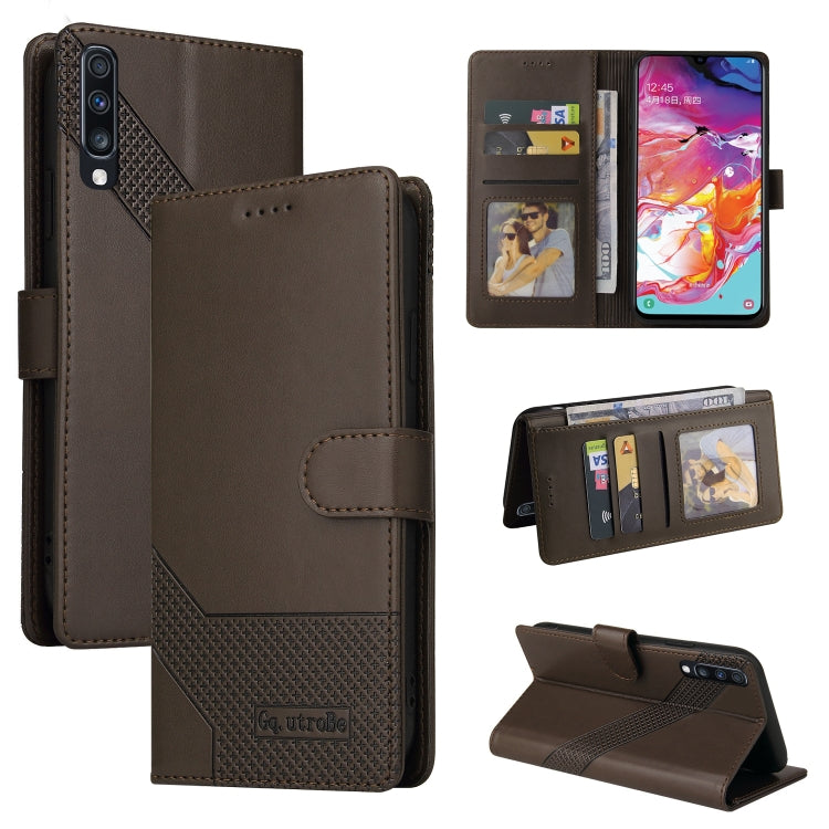 For Samsung Galaxy A70 GQUTROBE Skin Feel Magnetic Leather Phone Case